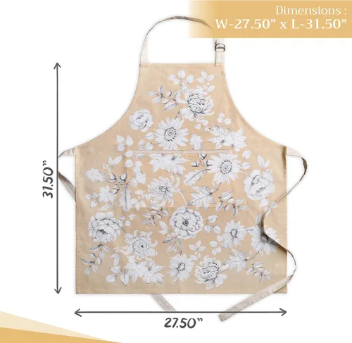 Vista 611 de Maison d' Hermine Delantales para mujer con bolsillo, 100% algodón (27.50 x 31.50 pulgadas)