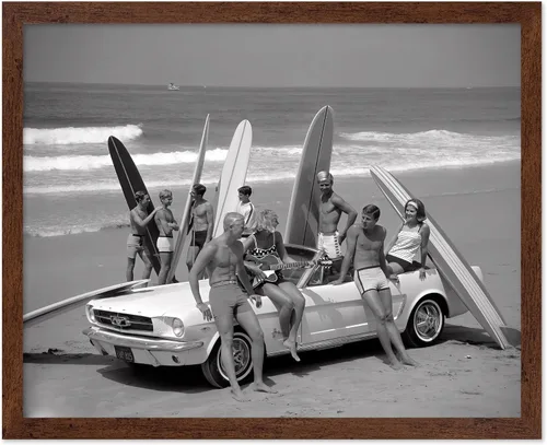 Vista 11 de Poster Master Póster clásico costero, impresión acuática vintage, regalo para artistas, amigos, atrapa las olas, surfistas en el mar, playa, costa