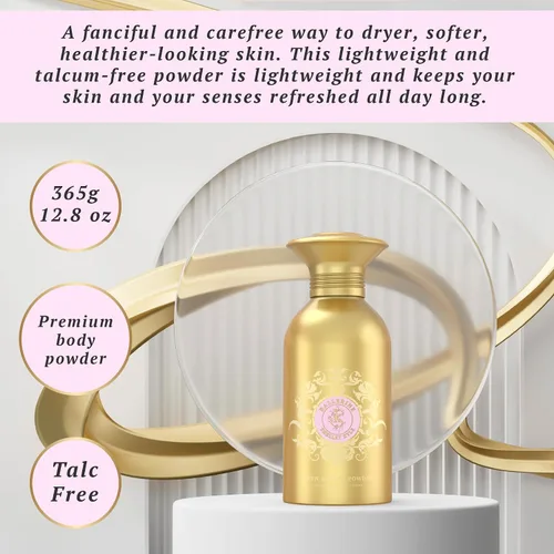 Vista 4 de Polvo corporal sin talco para mujeres para uso diario y después del baño, bailarina 12.87 oz (soplo no incluido)