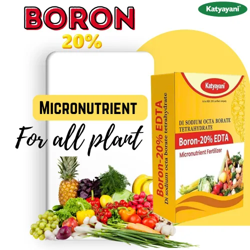 Vista 2 de Katyayani Fertilizante de micronutrientes de boro al 20% (EDTA) para corregir la deficiencia de boro en suelos y cultivos (400 gm x 1) (0.8 lb)