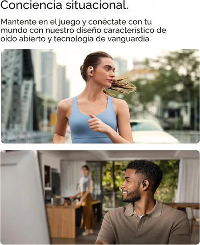 Vista 7 de SHOKZ OpenFit 2 Auriculares de Oreja Abierta, Auriculares Inalámbricos Bluetooth Verdaderos con Micrófono, Auriculares con Gancho para la Oreja