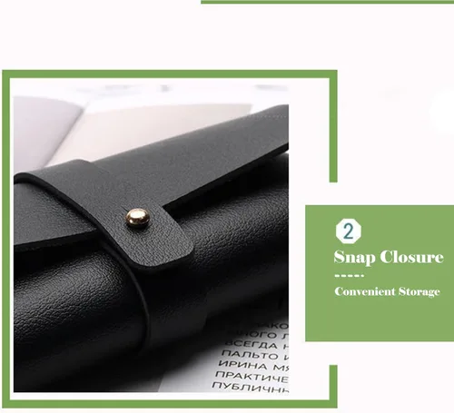 Vista 4 de Onrtry Funda de cuero suave para gafas de PVC con hebilla de uñas de PVC, bolsa de gafas de sol