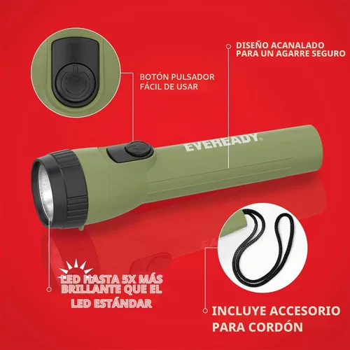 Vista 2 de Eveready Linterna LED (paquete de 8) Linternas brillantes y confiables para uso general, excelentes para acampar, automóvil, linterna de mano