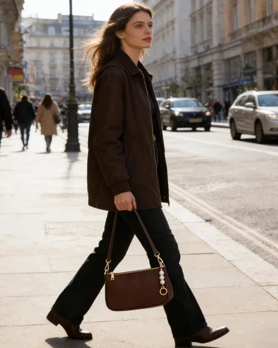 Vista 9 de Travistar Bolso de hombro para mujer pequeño – Bolso cruzado de cuero vegano, bolsos Hobo lindos bolsos de mano con 3 correas