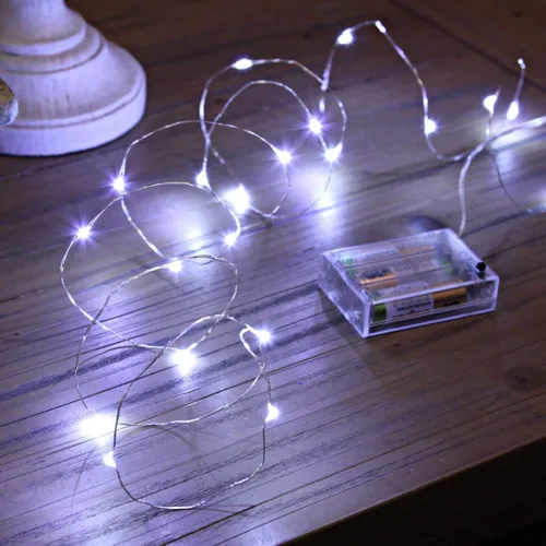 Vista 13 de Ariceleo Mini guirnalda de luces de Halloween que funcionan con pilas, 1 paquete de luces nocturnas de alambre de cobre, 3 luces AAA para Naranja