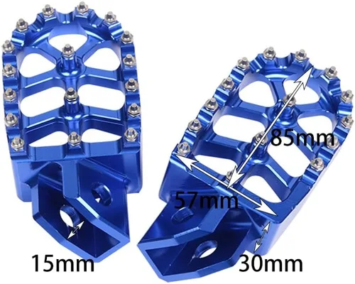 Vista 3 de Reposapiés de motocicleta CNC Wide Foot Pegs Pedal para Yamaha YZ80 YZ125 YZ250 YZ500 YZ490 WR200 WR250 WR500 TTR90 TTR110 TTR125 TTR250 XT250