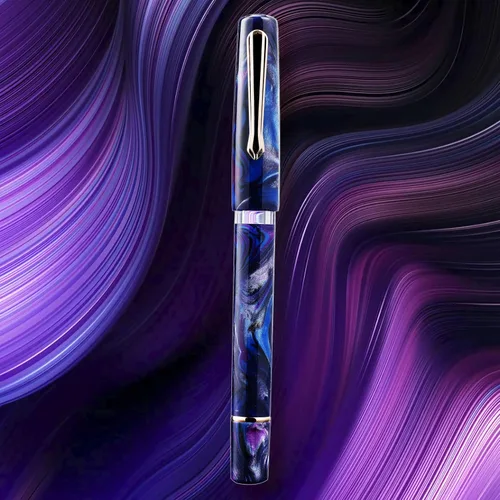 Vista 2 de Nahvalur Colección de plumas estilográficas Schuylkill (extrafinas (0.012 in), morado cíclido
