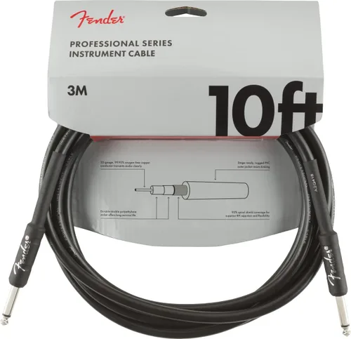 Vista 5 de Fender - Cable de instrumento de la serie profesional, cable de guitarra, accesorios de guitarra, ángulo/ángulo, negro, 6 pulgadas, paquete de 2