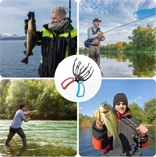 Vista 6 de Fish Claw Gripper, Fishing Pliers Gripper, Claw Fish Gripper, Metal Fish Control Clamp Tong Tackle Tool, Multi-Functional Lightweight Non-Slip Fish