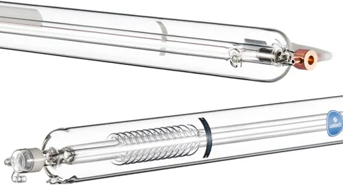 Vista 10 de OMTech Tubo láser de CO2 de 50 W para grabador láser y máquina cortadora, tubo cortador láser de 33.465 in y 1.969 in de diámetro con vidrio