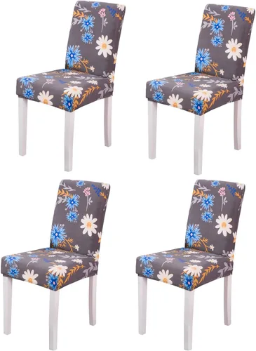 Vista 17 de Funda protectora para silla de comedor, lavable, extraíble, de elastano