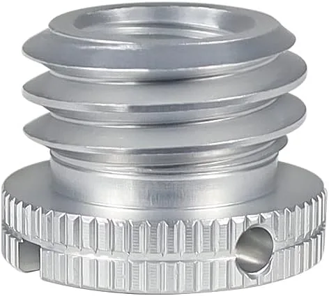 Vista 12 de Tornillo macho D18 1/4-20 3/8-16 hembra a 5/8-27 x 9 5/8-11 x 9 tornillos macho con agujeros laterales reforzados Tornillo de conversión para Negro