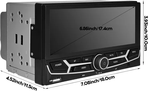 Vista 2 de 2024 Último estilo original del coche 6.9 pulgadas 2+32 GB IPS pantalla táctil completa Android Radio coche audio vídeo reproductor estéreo