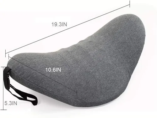 Vista 5 de Trendy Moon Memory Foam Lumbar Pillow Roll - Lumbar Cushion Low Back Support for Office Chairs and Car Seats (Dark Grey)