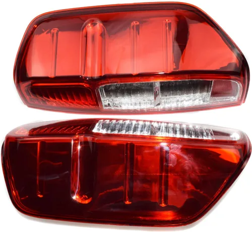Vista 3 de Cubierta de la lámpara de la luz trasera trasera izquierda y derecha trasera para Nissan D40 Navara Frontier Pickup 2005-2012