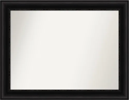Vista 444 de Amanti Art Espejo personalizado, espejo de baño negro puente, espejo de pared o espejo de tocador de baño sobre el fregadero (26 x 26 pulgadas)