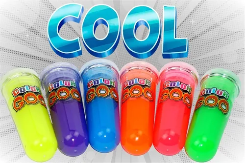 Vista 5 de JA-RU Dr. Wacko's Mad Lab Slime Kit (8 tubos de colores neón surtidos) Slime no pegajoso para niños. Juguetes sensoriales para aliviar el estrés.