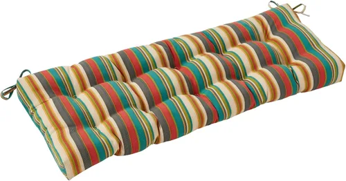 Vista 23 de Greendale Home Fashions Juego de 1 cojín para columpio/banco de 44 pulgadas, diseño Adobe Stripe