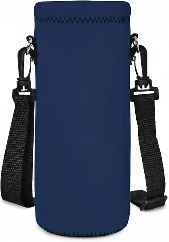 Vista 9 de RICHEN Bolsa de neopreno para botella de agua con correa ajustable para el hombro, cubierta aislada para botellas de acero inoxidable/vidrio/plástico