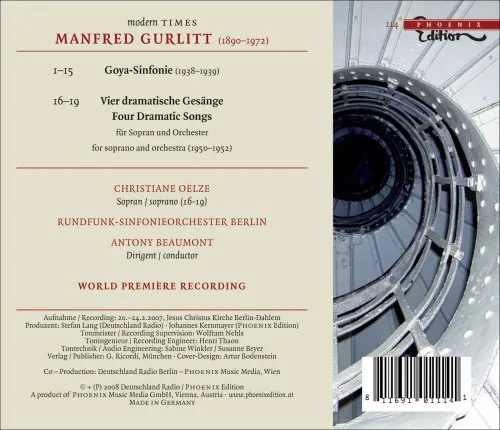 Vista 2 de Gurlitt Goya-Symphony Vier Dramatisch Gesange Four Dramatic Songs