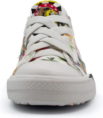 Vista 3 de Tigerbear Taurus - Zapatos de lona para mujeres y hombres, tenis florales de moda, tenis con cordones, zapatos de diseño ecológicos
