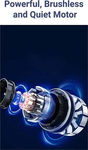 Vista 3 de Equator 5lbs blanco barredora eléctrica fregona autolimpiante inalámbrica con batería recargable