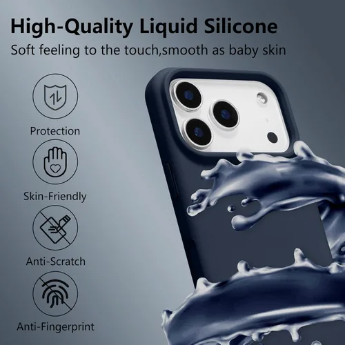 Vista 465 de Funda magnética de silicona para iPhone 13 Pro, color blanco antiguo [Compatible con Magsafe] [Forro de microfibra suave antiarañazos], funda