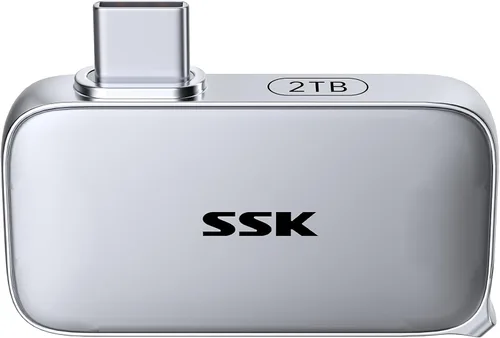 Vista 10 de SSK USBC Drive 512GB Unidad de estado sólido externa portátil SSD hasta