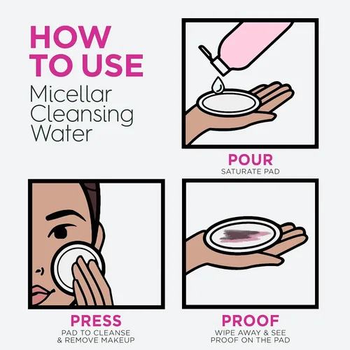 Vista 7 de Garnier Agua micelar con agua de rosas y glicerina, limpiador facial hidratante y desmaquillante, para todo tipo de piel, vegano, libre de crueldad