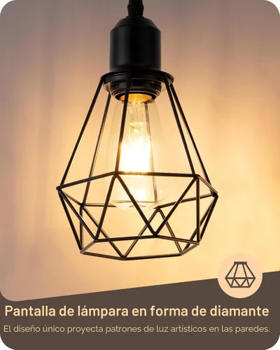 Vista 2 de EDISHINE Lámparas de Pie Estilo Granja de 70 Pulgadas para Sala de Estar, Lámparas Industriales Altas de Pie Regulables con 3 Bombillas LED Edison