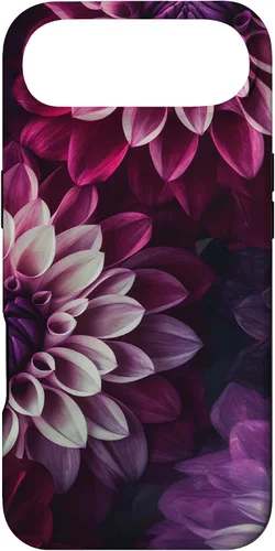 Vista 27 de Dahlia Flower Floral Nature Garden Pink Purple Maroon Design Case for iPhone 17
