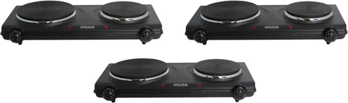 Vista 13 de Cocina eléctrica de una hornilla IMUSA USA GAU 80305 de 1100 vatios en color negro, quemador doble 1500 W, Negro