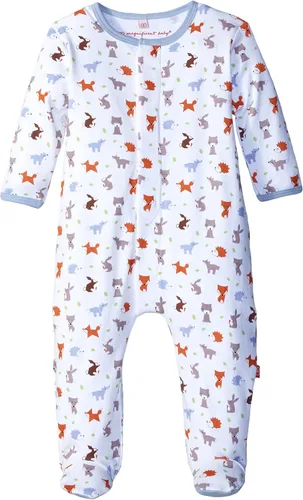 Vista 32 de Magnético Me Pijamas con piecitos de modal suave para bebé con cierre magnético rápido Pijama para niños y niñas, recién nacido a 24 meses