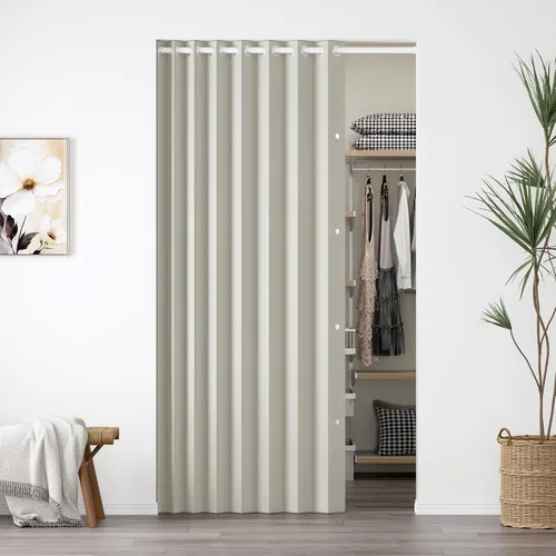 Vista 39 de Cortinas plisadas completamente opacas con cierre magnético, 72 pulgadas de largo, para interiores y exteriores, 1 panel, 45 pulgadas de ancho x 72