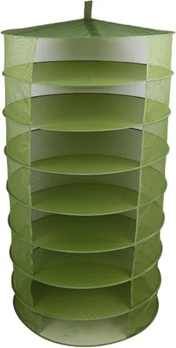 Vista 8 de Grow1 Estante de secado de 2 pies, 1 pieza, plegable, de malla, para hierbas y flores, con funda de transporte para un flujo de aire uniforme
