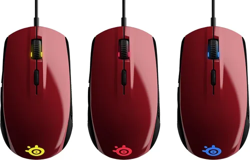 Vista 5 de SteelSeries Rival 100, ratón óptico para juegos, color rojo forjado