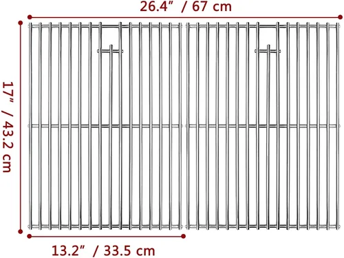 Vista 2 de Rejillas de cocina de 17 pulgadas para Home Depot Nexgrill 720-0830H 720-0830D 720-0783E 720-0783C para piezas de repuesto Nexgrill de 4 quemadores