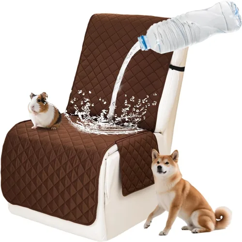 Vista 15 de Fundas impermeables para sofá reclinable seccional en forma de L, 7 piezas, antideslizantes, lavables, juego de fundas reclinables para mascotas