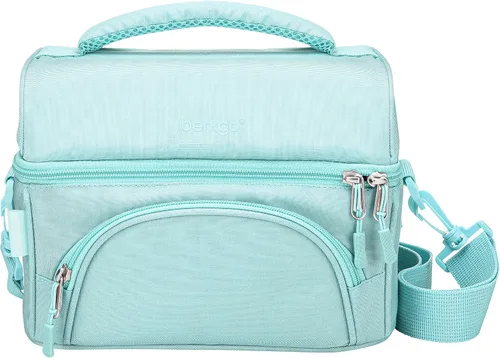 Vista 15 de Bentgo® Bolsa de almuerzo Deluxe - Lonchera duradera y aislada con bolsillo exterior con cremallera, bolsillo interior de malla, correas acolchadas