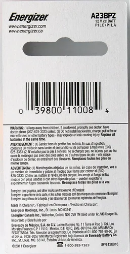 Vista 2 de Energizer Batería alcalina A23 12V (1 batería)