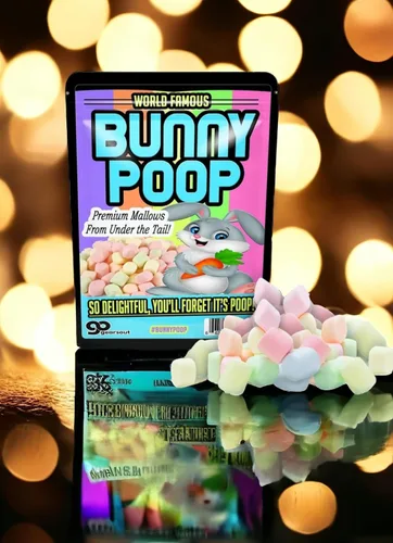 Vista 8 de Malvaviscos de caca de conejo, divertido regalo de broma de dulces de Pascua, mini bolsas de bocadillos de malva coloridas, rellenos de cesta