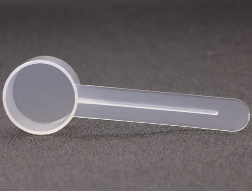 Vista 3 de ONLYKXY 10 cucharas medidoras de plástico transparente de mango largo, cucharas de leche en polvo, cucharas, herramientas de cocina (0.18 oz)