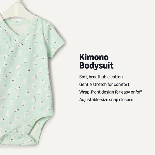 Vista 2 de Tienda Essentials x Sofia Grainge Unisex Babies' Side Snap Short Sleeve Bodysuit, Pack of 3