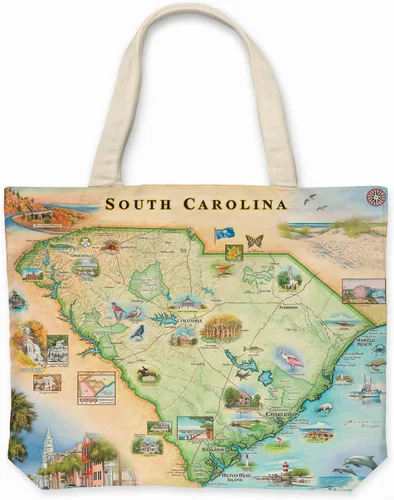 Vista 16 de Xplorer Maps Bolsa de lona con asas, bolsa de compras de comestibles de tela, bolsa reutilizable y ecológica, 100% algodón, lavable
