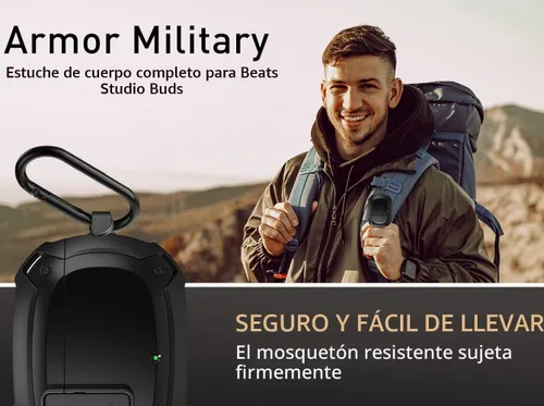 Vista 6 de Compatible con funda para Beats Studio Buds/Buds+ 2021/2023, [Bloqueo seguro] Funda protectora Cool Beats Studio Buds Plus para hombres y mujeres