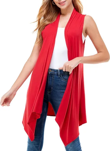 Vista 12 de Azules Sleeveless Cardigan for Women, Soft Lightweight Duster Open Front Sleeveless Long Cardigan Vest