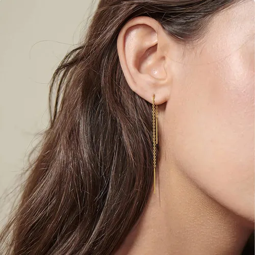 Vista 3 de Aretes de borla para mujer, cadena de discoteca, aretes colgantes para boda, dama de honor, para fiesta