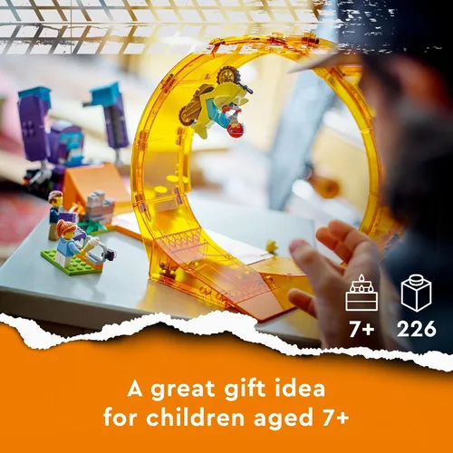 Vista 6 de LEGO City Stuntz Smashing Chimpancé Stunt Loop 60338 - Juego de juguetes de construcción para niños, niñas y niños a partir de 7 años (226 piezas)