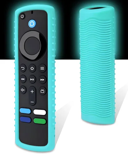 Vista 13 de Juego de 3 fundas de silicona para control remoto Fire TV Stick Soft washable silicone skin, compatible with most Fire TV 4K remotes, anti-slip