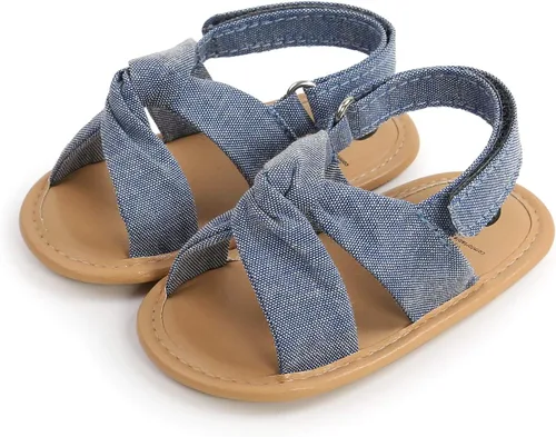 Vista 24 de Sandalias de verano para bebés, niñas y niños, unisex, antideslizantes, suela suave, transpirable, para primeros pasos, zapatos de playa al aire